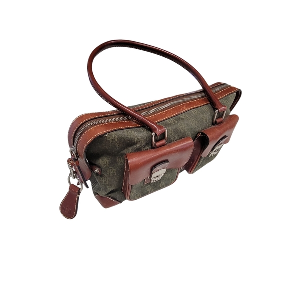 Dooney Bourke Anniversary Signature Double Cargo Pocket Satchel Handbag Purse DB - Picture 3 of 7
